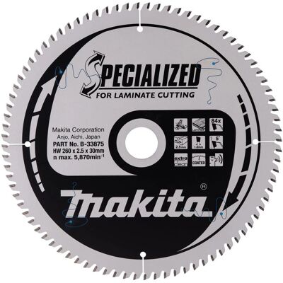 Makita B-33875 Laminatschneidblatt - 84 Zähne, 260mm Makita B-33875 Laminatschneidblatt - 84 Zähne, 260mm