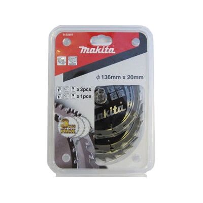 Makita B-33897 Kotoučová pila - Sada 3, 13,6cm, Pro dřevo a plast Makita B-33897 Kotoučová pila - Sada 3, 13,6cm, Pro dřevo a plast