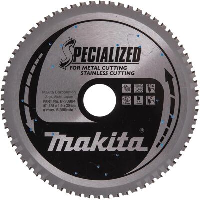 Makita B-33984 Kreissägeblatt - Metall Edelstahl - 185mm Makita B-33984 Kreissägeblatt - Metall Edelstahl - 185mm