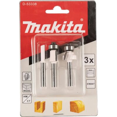 Makita Fräser-Set - 3-teilig mit 6mm Schaft für Holzarbeiten Makita Fräser-Set - 3-teilig mit 6mm Schaft für Holzarbeiten