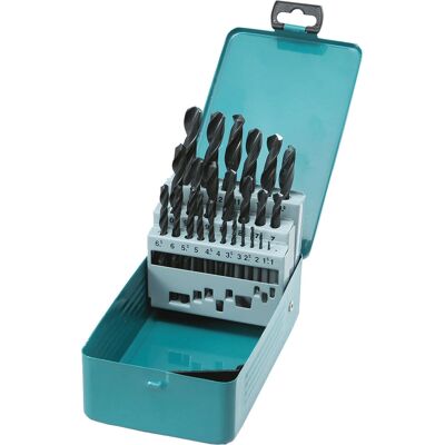 Makita D-54097 Juego de Brocas - Conjunto de 25 piezas HSS de punta plana - Multi-color Makita D-54097 Juego de Brocas - Conjunto de 25 piezas HSS de punta plana - Multi-color