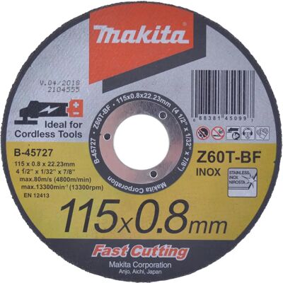 Makita Trennscheibe 115x0,8 mm Inox Makita Trennscheibe 115x0,8 mm Inox