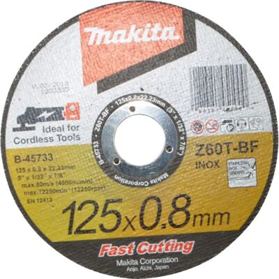 Disque de coupe ultra fin Makita B-46165 - Acier inoxydable - Publicité Disque de coupe ultra fin Makita B-46165 - Acier inoxydable - Publicité