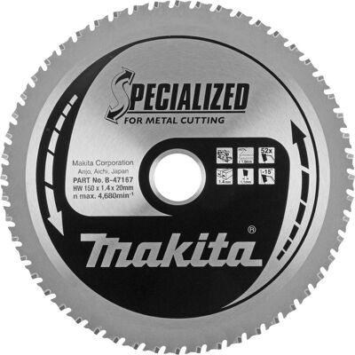 Makita B-47167 Kompakte Metallkreissägeblatt - Kreissägeblatt Makita B-47167 Kompakte Metallkreissägeblatt - Kreissägeblatt