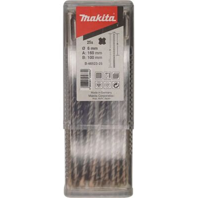 Makita Modell 6x160mm SDS-Plus Hammerbohrer - Beton & Mauerwerk Makita Modell 6x160mm SDS-Plus Hammerbohrer - Beton & Mauerwerk