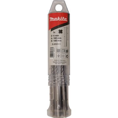Makita SDS-Plus Bohrersatz - 6x160mm - 5 Stück Makita SDS-Plus Bohrersatz - 6x160mm - 5 Stück