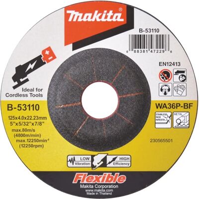 Makita B-53110 Flexible Schleifscheibe - Metall/Edelstahl - 125mm Makita B-53110 Flexible Schleifscheibe - Metall/Edelstahl - 125mm