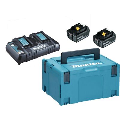 Makita 198077-8 Batería y cargador inalámbricos - 18V, 6.0Ah, Set Makita 198077-8 Batería y cargador inalámbricos - 18V, 6.0Ah, Set