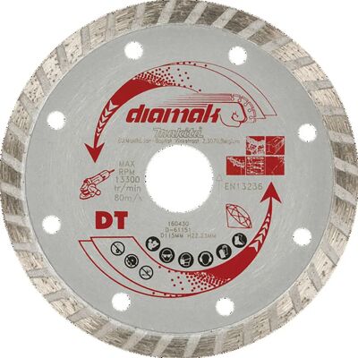 Makita D-61151 Winkelschleifer-Zubehör - Diamantdisc Turbo 115mm Makita D-61151 Winkelschleifer-Zubehör - Diamantdisc Turbo 115mm