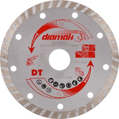 Makita D-61167 Winkelenschleifer Zubehör - Diamant-Turboscheibe 125mm Makita D-61167 Winkelenschleifer Zubehör - Diamant-Turboscheibe 125mm