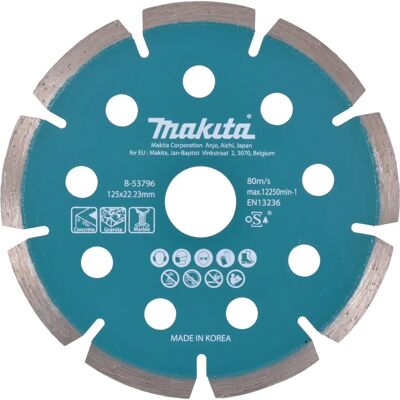 Disco Diamante Makita B-53796 - 125x22.23mm Hoja de Corte Disco Diamante Makita B-53796 - 125x22.23mm Hoja de Corte
