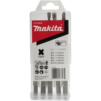 Makita D-61678 - Set de 5 burghie SDS-Plus - Cărămidă, granit, beton Makita D-61678 - Set de 5 burghie SDS-Plus - Cărămidă, granit, beton