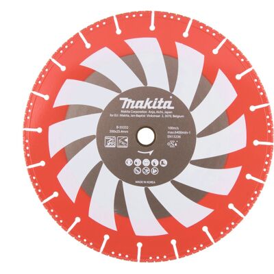 Makita B-55332 Diamantscheibe - 300mm, Rettung, Kontinuierlicher Rand Makita B-55332 Diamantscheibe - 300mm, Rettung, Kontinuierlicher Rand