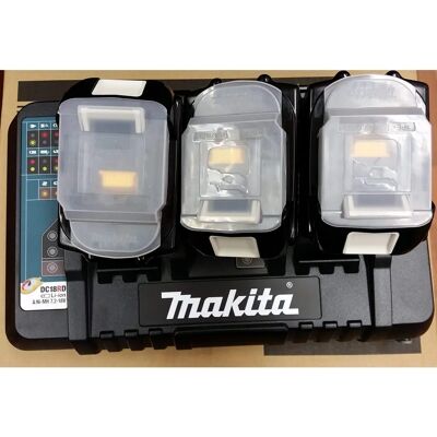 Kit de Fuente de Energía Makita - 3 Baterías 18V 5.0Ah y Cargador Rápido Kit de Fuente de Energía Makita - 3 Baterías 18V 5.0Ah y Cargador Rápido