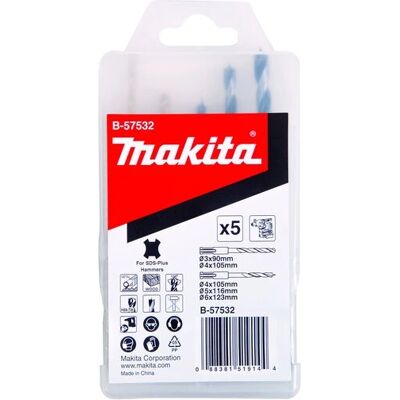 Set di punte Makita B-57532 - 5 pezzi per legno/metallo Set di punte Makita B-57532 - 5 pezzi per legno/metallo