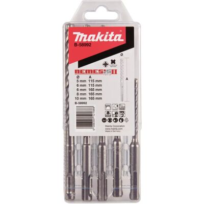 Makita Nemesis II - Set di punte - 5 pezzi - SDS-Plus - 115-165mm Makita Nemesis II - Set di punte - 5 pezzi - SDS-Plus - 115-165mm