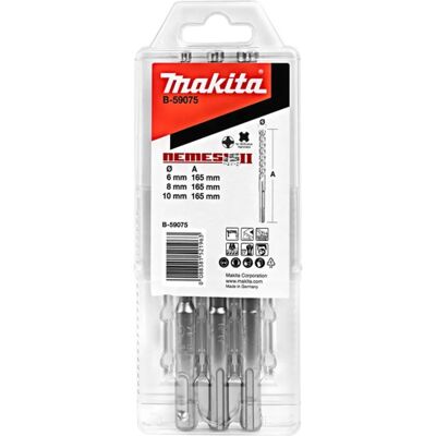 Set di 3 Punte SDS-PLUS Makita - Calcestruzzo, Pietra, Mattoni Set di 3 Punte SDS-PLUS Makita - Calcestruzzo, Pietra, Mattoni