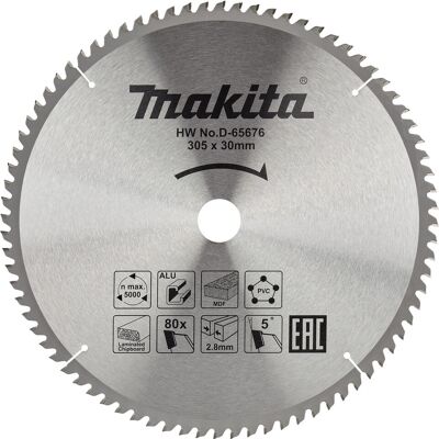 Makita D-65676 Kreissägeblatt - 80Z TCT 305mm Makita D-65676 Kreissägeblatt - 80Z TCT 305mm