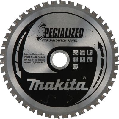 Makita B-63149 Kreissägeblatt - 42 Zähne, 165 mm, 20 mm Loch Makita B-63149 Kreissägeblatt - 42 Zähne, 165 mm, 20 mm Loch