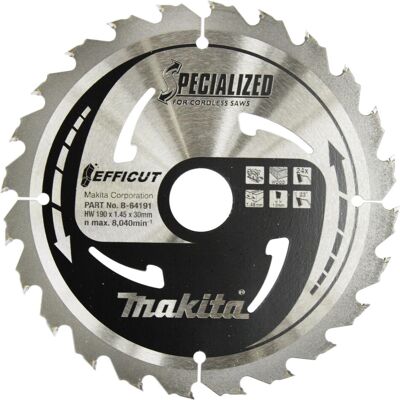 Makita B-64191 Hoja de sierra circular - 19cm, 24D, 1 pieza Makita B-64191 Hoja de sierra circular - 19cm, 24D, 1 pieza