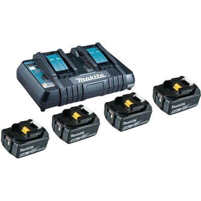 Makita 199483-0 Batterisats - 4x 5Ah Li-Ion, Dubbelladdare Rapide Makita 199483-0 Batterisats - 4x 5Ah Li-Ion, Dubbelladdare Rapide