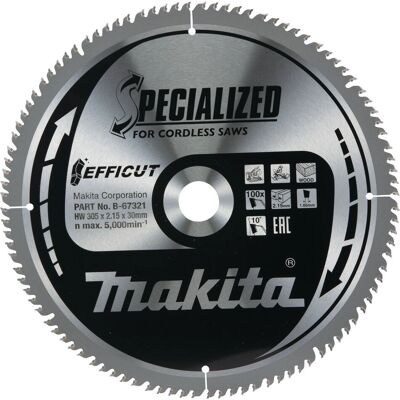 Makita B-67321 Circular Saw Blade - 305mm, 100 Teeth, Lightweight Makita B-67321 Circular Saw Blade - 305mm, 100 Teeth, Lightweight