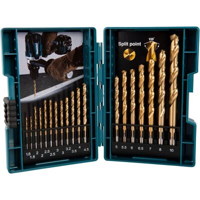 Makita B-67795 Bohrer-Set - Metall, 19 Stück, 2-10mm Makita B-67795 Bohrer-Set - Metall, 19 Stück, 2-10mm