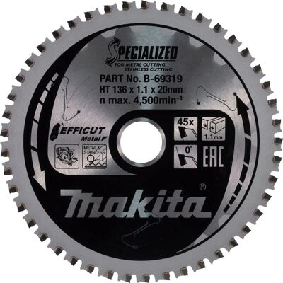 Makita B-69319 Kreissägeblatt - Effizienter Metallschnitt Makita B-69319 Kreissägeblatt - Effizienter Metallschnitt