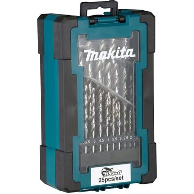 Makita D-67555 Bohrersatz - 25-tlg. HSS-G Metallbohrer für Metall & Kunststoff Makita D-67555 Bohrersatz - 25-tlg. HSS-G Metallbohrer für Metall & Kunststoff