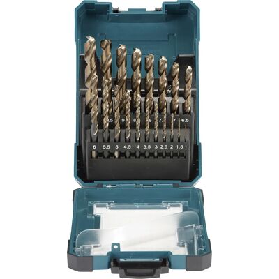Makita D-67583 Set di Trapani - 19 Pezzi, 1-10mm, Metallo, Fissaggio Makita D-67583 Set di Trapani - 19 Pezzi, 1-10mm, Metallo, Fissaggio