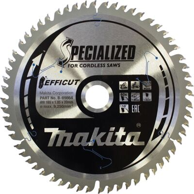 Makita B-69864 Κυκλικό δισκάκι κοπής - 165mm, 60 δόντια, Μέταλλο Makita B-69864 Κυκλικό δισκάκι κοπής - 165mm, 60 δόντια, Μέταλλο