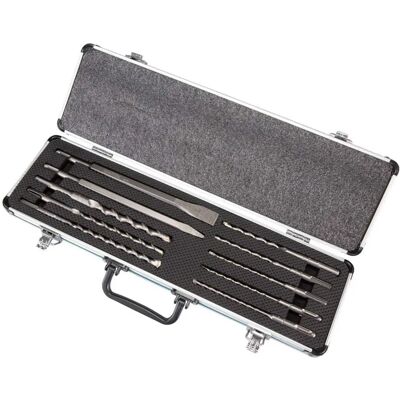 Makita D-70904 - 10+ piese - husă din aluminiu - set cu burghie și dălți SDS-Plus Makita D-70904 - 10+ piese - husă din aluminiu - set cu burghie și dălți SDS-Plus