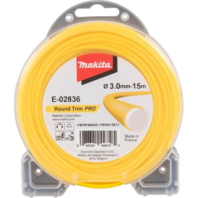 Makita E-02836 Rasentrimmer-Zubehör - 3mm x 15m Nylonlinie Makita E-02836 Rasentrimmer-Zubehör - 3mm x 15m Nylonlinie