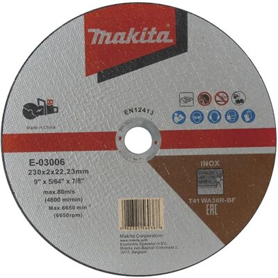 Makita E-03006 - 230 mm Trennscheibe für kabellose Maschinen Makita E-03006 - 230 mm Trennscheibe für kabellose Maschinen