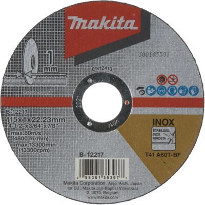 Makita Leikkuuterä 125 x 1,0 - Metalli/Ruostumaton teräs - A60T Makita Leikkuuterä 125 x 1,0 - Metalli/Ruostumaton teräs - A60T