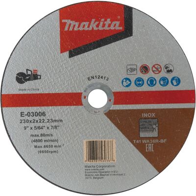 Makita E-03006-25 Winkelschleifer-Zubehör - 230mm, 2mm, 22,23mm Makita E-03006-25 Winkelschleifer-Zubehör - 230mm, 2mm, 22,23mm