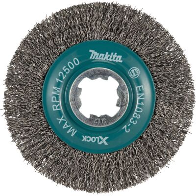 Makita D-73427 Roterande borste - Metall - 115 mm - X-LOCK Makita D-73427 Roterande borste - Metall - 115 mm - X-LOCK