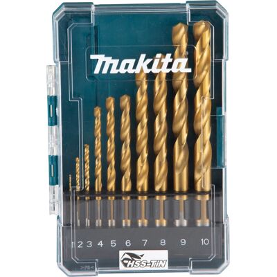 Makita D-72849 Bohrersatz - Metall, 10 Stück, Hochgeschwindigkeitsstahl Makita D-72849 Bohrersatz - Metall, 10 Stück, Hochgeschwindigkeitsstahl