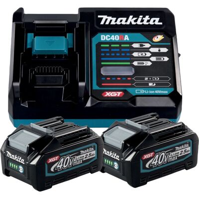 Makita 191L76-1 Akku und Ladegerät Set - 2x 40V 2,5Ah Makita 191L76-1 Akku und Ladegerät Set - 2x 40V 2,5Ah