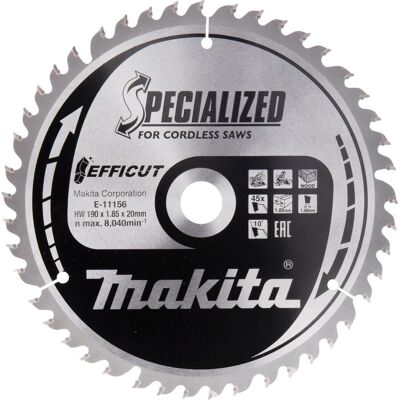 Makita E-11156 Rundkapsavblad - 45 tænder, 190mm, til batteridrevne save Makita E-11156 Rundkapsavblad - 45 tænder, 190mm, til batteridrevne save