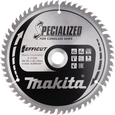 Makita E-11162 Disco de Sierra Circular 190mm - 60D, Precisión Makita E-11162 Disco de Sierra Circular 190mm - 60D, Precisión