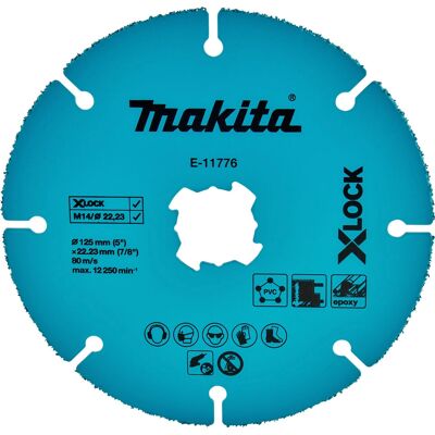Makita E-11776 tillbehör för vinkelslip - Carbidskiva, 125mm, X-LOCK Makita E-11776 tillbehör för vinkelslip - Carbidskiva, 125mm, X-LOCK