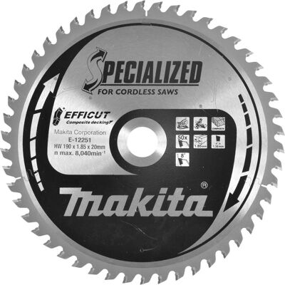 Makita E-12251 19cm Kreissägeblatt - 50 Zähne Makita E-12251 19cm Kreissägeblatt - 50 Zähne