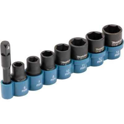 Makita Impact-Ringschlüsselsatz - 8-tlg., 6-13mm, ¼" Antrieb Makita Impact-Ringschlüsselsatz - 8-tlg., 6-13mm, ¼" Antrieb