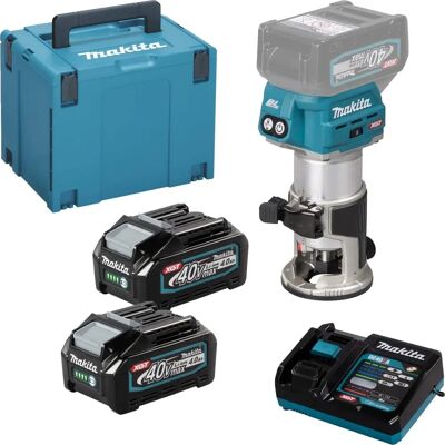 Makita RT001GM205 Fresatrice multifunzione senza polvere - 40V Max, 8mm & 6mm Makita RT001GM205 Fresatrice multifunzione senza polvere - 40V Max, 8mm & 6mm
