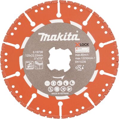 Accesorio para amoladora Makita E-19738 - 125mm, 22-23mm diámetro, Pack de 1 Accesorio para amoladora Makita E-19738 - 125mm, 22-23mm diámetro, Pack de 1