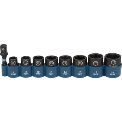 Makita E-16639 Zestaw nasadek udarowych - 8 sztuk, 3/8" Makita E-16639 Zestaw nasadek udarowych - 8 sztuk, 3/8"