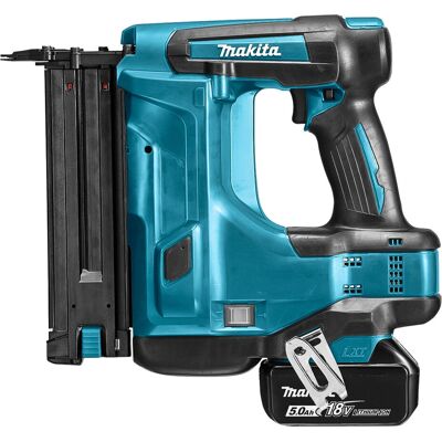 Sierra de calar y pistola de clavos inalámbricas Makita - RTJ 18V, 2 Baterías Sierra de calar y pistola de clavos inalámbricas Makita - RTJ 18V, 2 Baterías