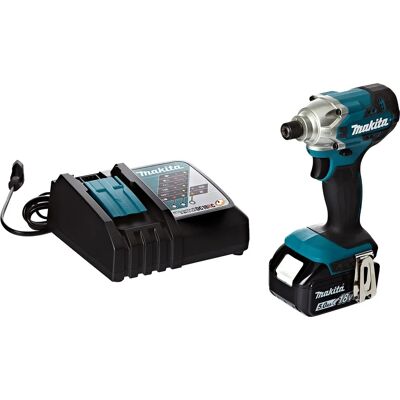 Makita Schlagbohrschrauber DTD156RT1J - 18V, 155Nm, 5Ah, Blau Makita Schlagbohrschrauber DTD156RT1J - 18V, 155Nm, 5Ah, Blau
