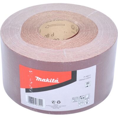 Makita P-38211 - Rollo de lija 120x50m - Grano 80 Makita P-38211 - Rollo de lija 120x50m - Grano 80